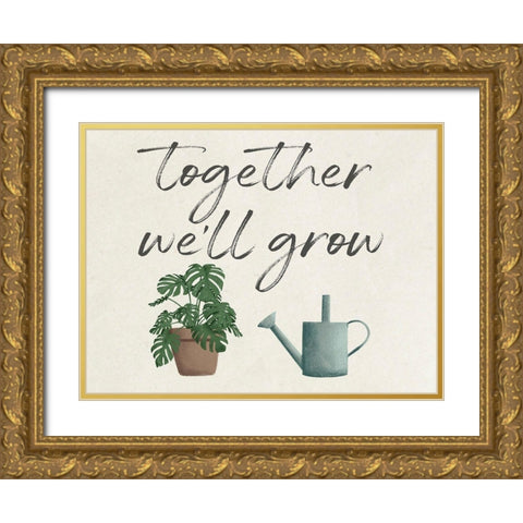 Growing Together Gold Ornate Wood Framed Art Print with Double Matting by Prime, Marcus