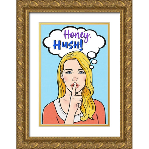 Honey Hush Gold Ornate Wood Framed Art Print with Double Matting by Prime, Marcus