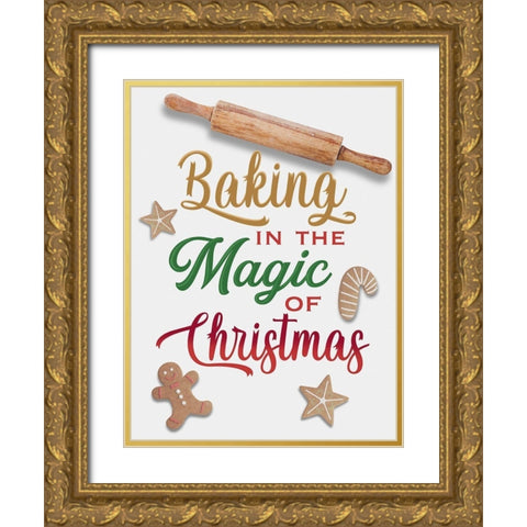Baking The Magic Gold Ornate Wood Framed Art Print with Double Matting by Prime, Marcus