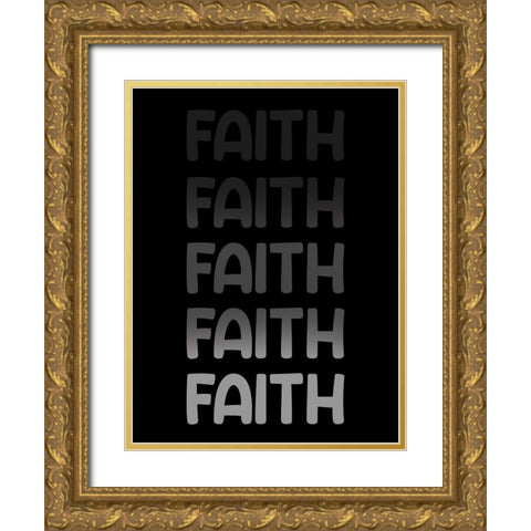 Radiant Words 7 Gold Ornate Wood Framed Art Print with Double Matting by Prime, Marcus