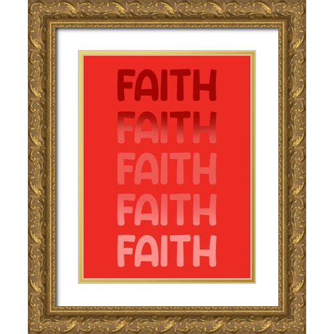 Radiant Words 2 Gold Ornate Wood Framed Art Print with Double Matting by Prime, Marcus