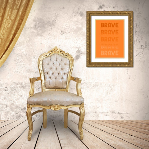 Radiant Words 6 Gold Ornate Wood Framed Art Print with Double Matting by Prime, Marcus