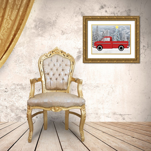Holiday Fun Gold Ornate Wood Framed Art Print with Double Matting by Prime, Marcus