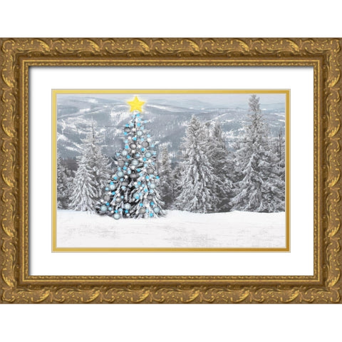 Brightest Cheer Gold Ornate Wood Framed Art Print with Double Matting by Prime, Marcus