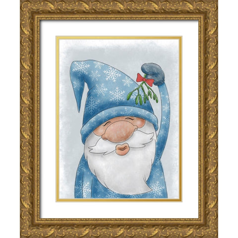 Merry Kisses 1 Gold Ornate Wood Framed Art Print with Double Matting by Prime, Marcus