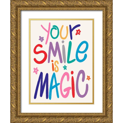 Magic Smile 1 Gold Ornate Wood Framed Art Print with Double Matting by Prime, Marcus