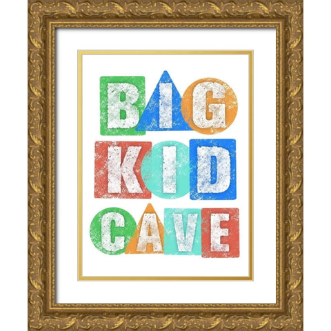 Big Kid Cave Gold Ornate Wood Framed Art Print with Double Matting by Prime, Marcus