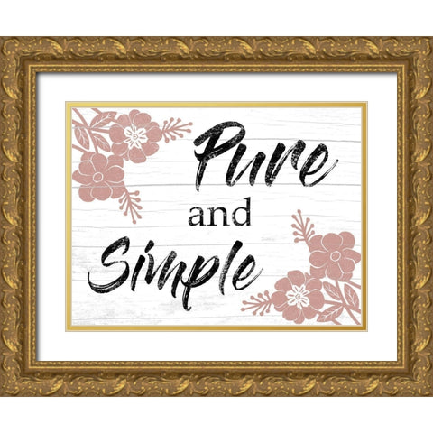 Pure And Simple Gold Ornate Wood Framed Art Print with Double Matting by Prime, Marcus