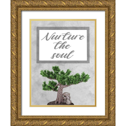Soul Nurturing Gold Ornate Wood Framed Art Print with Double Matting by Prime, Marcus