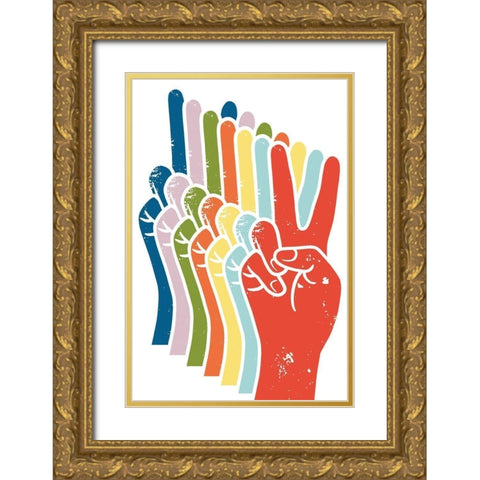Infinite Peace 1 Gold Ornate Wood Framed Art Print with Double Matting by Prime, Marcus