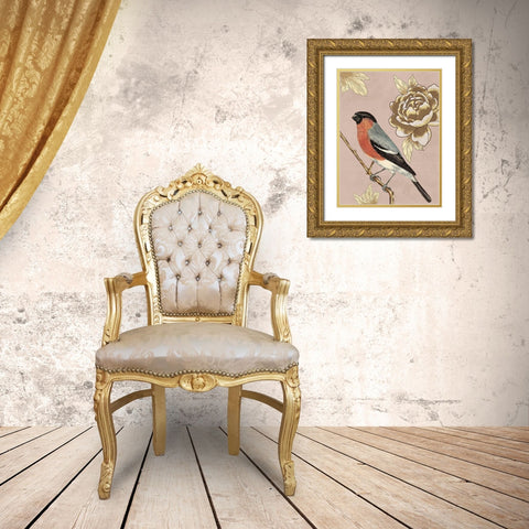 Perching Friend Gold Ornate Wood Framed Art Print with Double Matting by Prime, Marcus