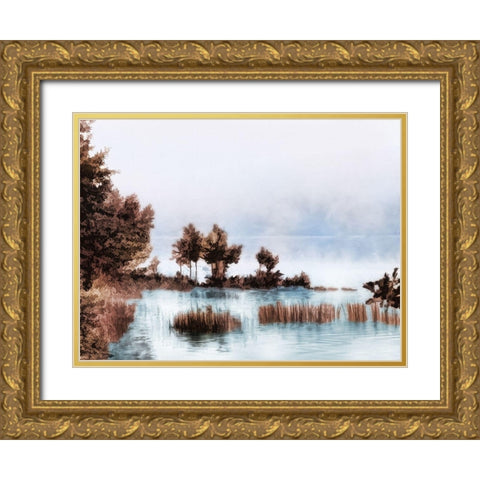 Brass Landscape 2 Gold Ornate Wood Framed Art Print with Double Matting by Prime, Marcus