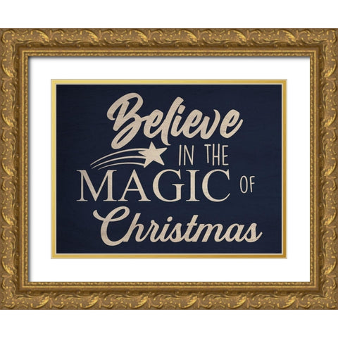 Believe In Magic Gold Ornate Wood Framed Art Print with Double Matting by Prime, Marcus