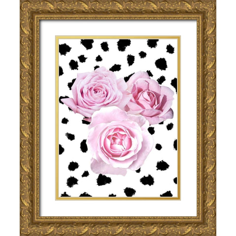 Dalmatian Roses 2 Gold Ornate Wood Framed Art Print with Double Matting by Prime, Marcus