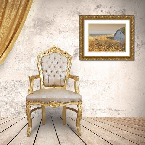 Peaceful Cottage Gold Ornate Wood Framed Art Print with Double Matting by Prime, Marcus