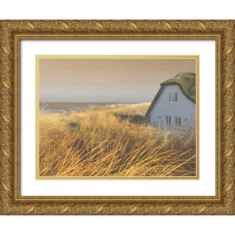 Peaceful Cottage Gold Ornate Wood Framed Art Print with Double Matting by Prime, Marcus