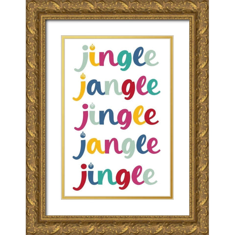 Jingle Jangle Gold Ornate Wood Framed Art Print with Double Matting by Prime, Marcus