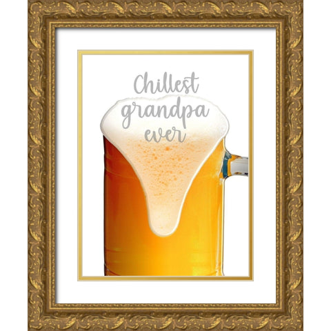 Chill Grandpa Gold Ornate Wood Framed Art Print with Double Matting by Prime, Marcus