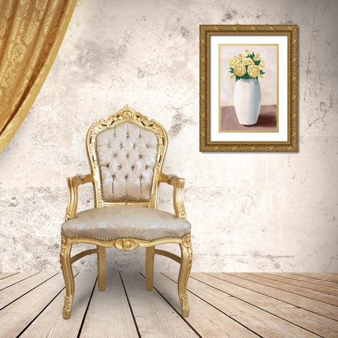 Wonderful Florals Gold Ornate Wood Framed Art Print with Double Matting by Prime, Marcus