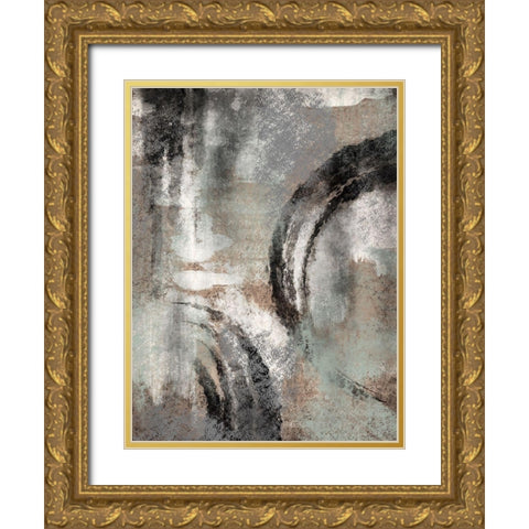 Cavernous Stains Gold Ornate Wood Framed Art Print with Double Matting by Prime, Marcus