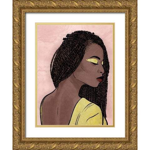 Fierce Woman 1 Gold Ornate Wood Framed Art Print with Double Matting by Prime, Marcus