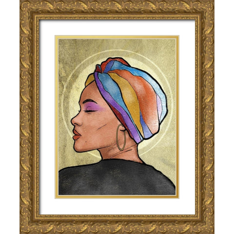 Shinning Princess 1 Gold Ornate Wood Framed Art Print with Double Matting by Prime, Marcus