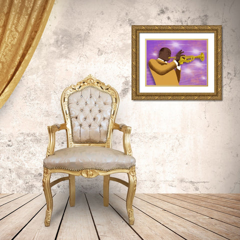 Live Energy 1 Gold Ornate Wood Framed Art Print with Double Matting by Prime, Marcus