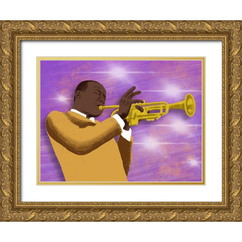 Live Energy 1 Gold Ornate Wood Framed Art Print with Double Matting by Prime, Marcus