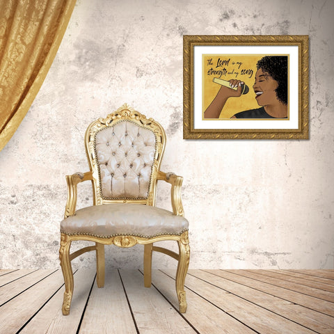 Strength And Song Gold Ornate Wood Framed Art Print with Double Matting by Prime, Marcus