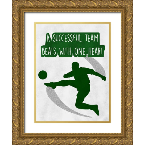 One Heart Beat Gold Ornate Wood Framed Art Print with Double Matting by Prime, Marcus