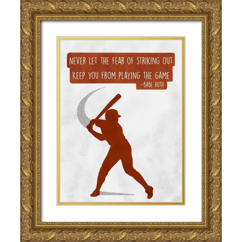 Play The Game Gold Ornate Wood Framed Art Print with Double Matting by Prime, Marcus