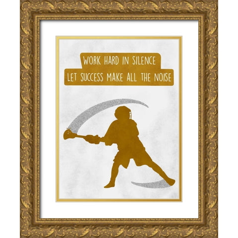 Success Noise Gold Ornate Wood Framed Art Print with Double Matting by Prime, Marcus