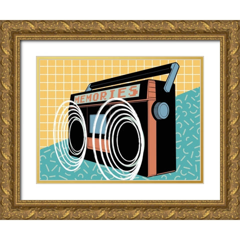 Memories Boom Gold Ornate Wood Framed Art Print with Double Matting by Prime, Marcus