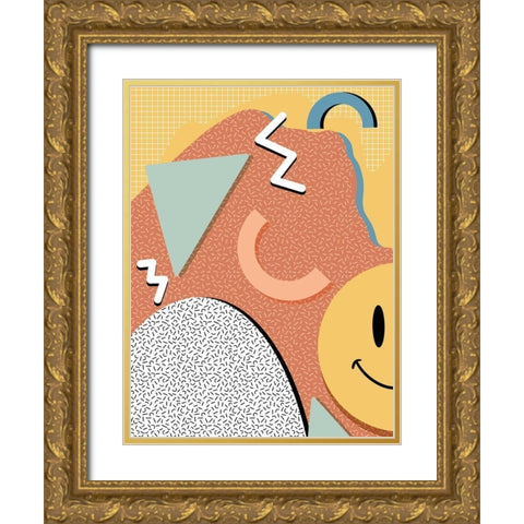 Happy Chaos V2 Gold Ornate Wood Framed Art Print with Double Matting by Prime, Marcus