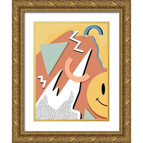 Happy Chaos Gold Ornate Wood Framed Art Print with Double Matting by Prime, Marcus