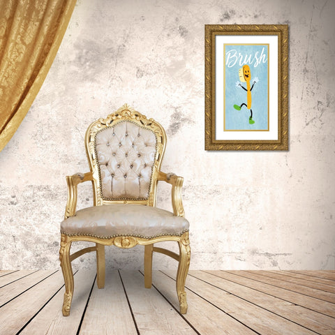 Brush Dance Gold Ornate Wood Framed Art Print with Double Matting by Prime, Marcus