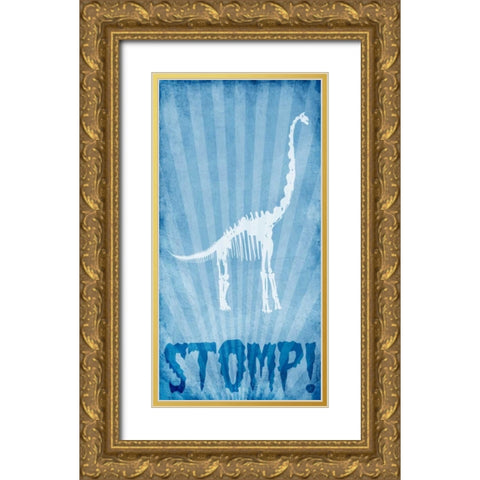 Dino Bones 3 Gold Ornate Wood Framed Art Print with Double Matting by Prime, Marcus