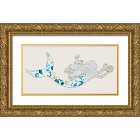 Celestial Mermaid 2 Gold Ornate Wood Framed Art Print with Double Matting by Prime, Marcus