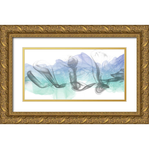 Particle Stream Gold Ornate Wood Framed Art Print with Double Matting by Prime, Marcus