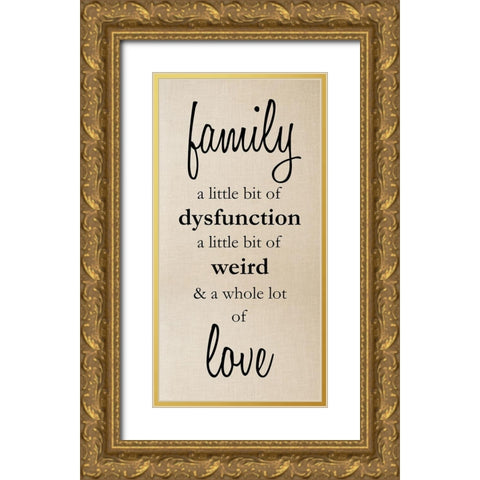Family Love 1 Gold Ornate Wood Framed Art Print with Double Matting by Prime, Marcus