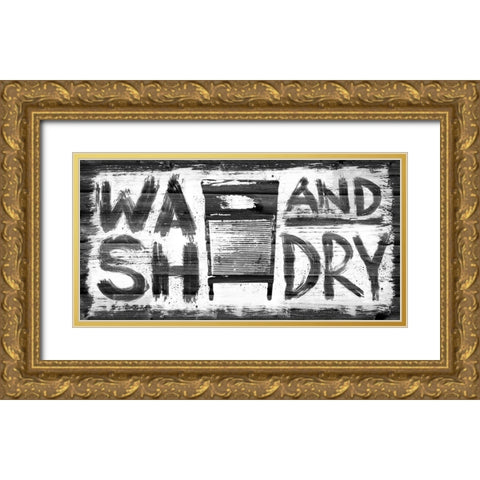Wash And Dry 1 Gold Ornate Wood Framed Art Print with Double Matting by Prime, Marcus