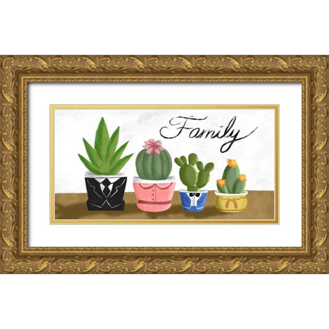 Succulent Family 1 Gold Ornate Wood Framed Art Print with Double Matting by Prime, Marcus