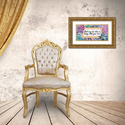Best Love 1 Gold Ornate Wood Framed Art Print with Double Matting by Prime, Marcus
