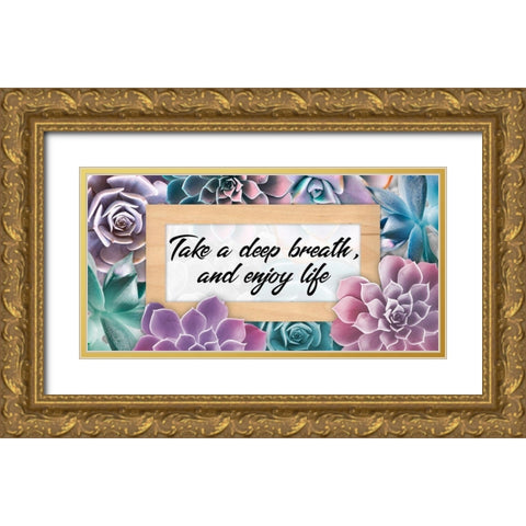 Deep Breaths 1 Gold Ornate Wood Framed Art Print with Double Matting by Prime, Marcus