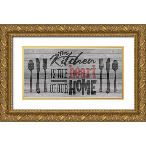 Hearts Home 1 Gold Ornate Wood Framed Art Print with Double Matting by Prime, Marcus