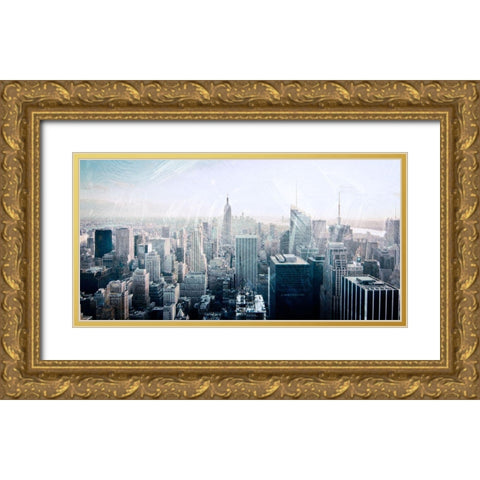 Skyline Exit 2 Gold Ornate Wood Framed Art Print with Double Matting by Prime, Marcus