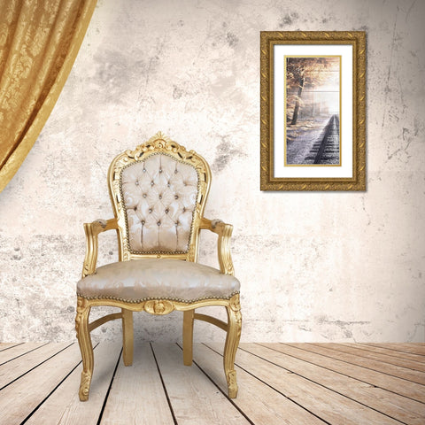 Railroad To Heaven Gold Ornate Wood Framed Art Print with Double Matting by Prime, Marcus