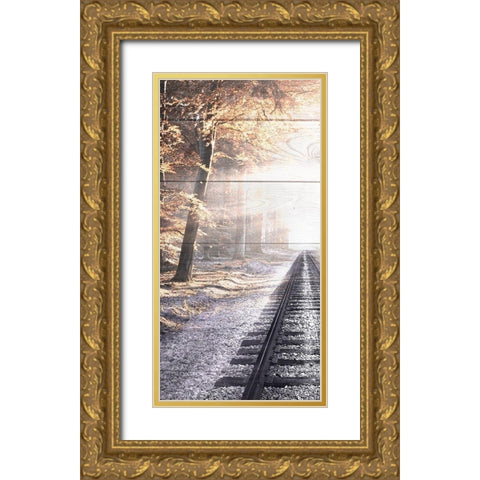 Railroad To Heaven Gold Ornate Wood Framed Art Print with Double Matting by Prime, Marcus