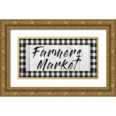 Farmers Market Gold Ornate Wood Framed Art Print with Double Matting by Prime, Marcus