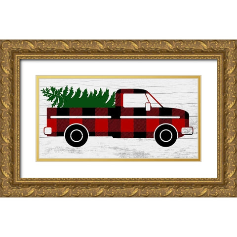 Christmas Delivery Gold Ornate Wood Framed Art Print with Double Matting by Prime, Marcus